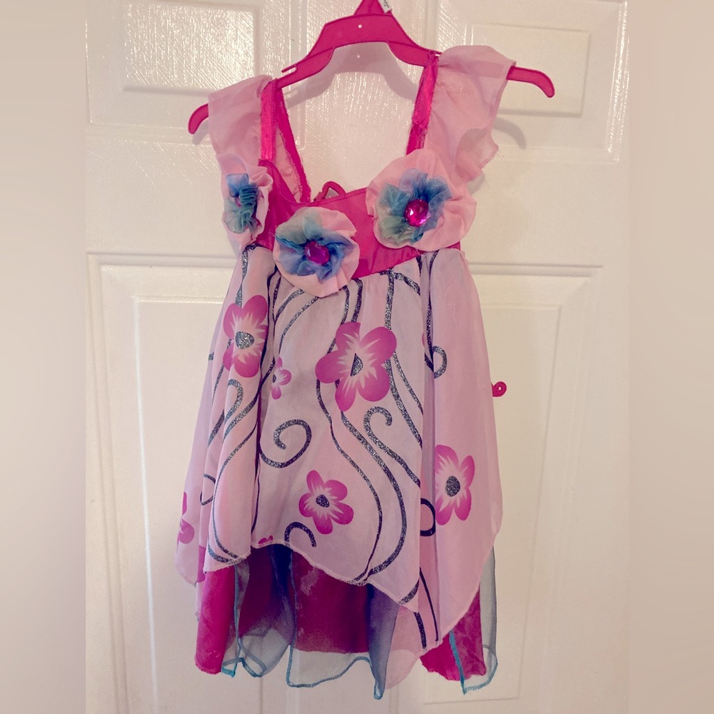 Girls Adorable Pink Fairy Dress Costume